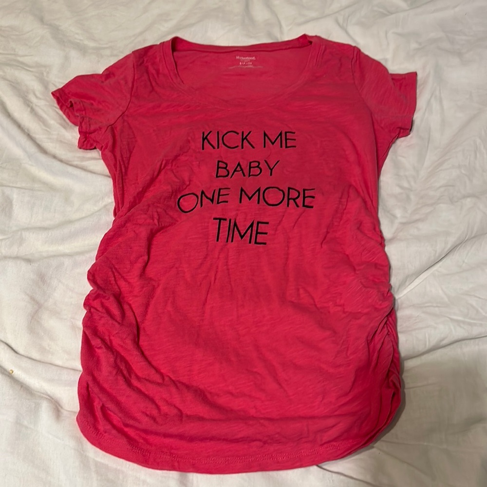 Pink maternity top